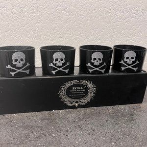 Halloween Sparkly Skull Votive Holders by Pottery Barn